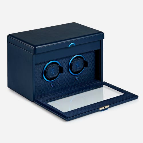 Wolf Earth Double Watch Winder In Midnight Blue