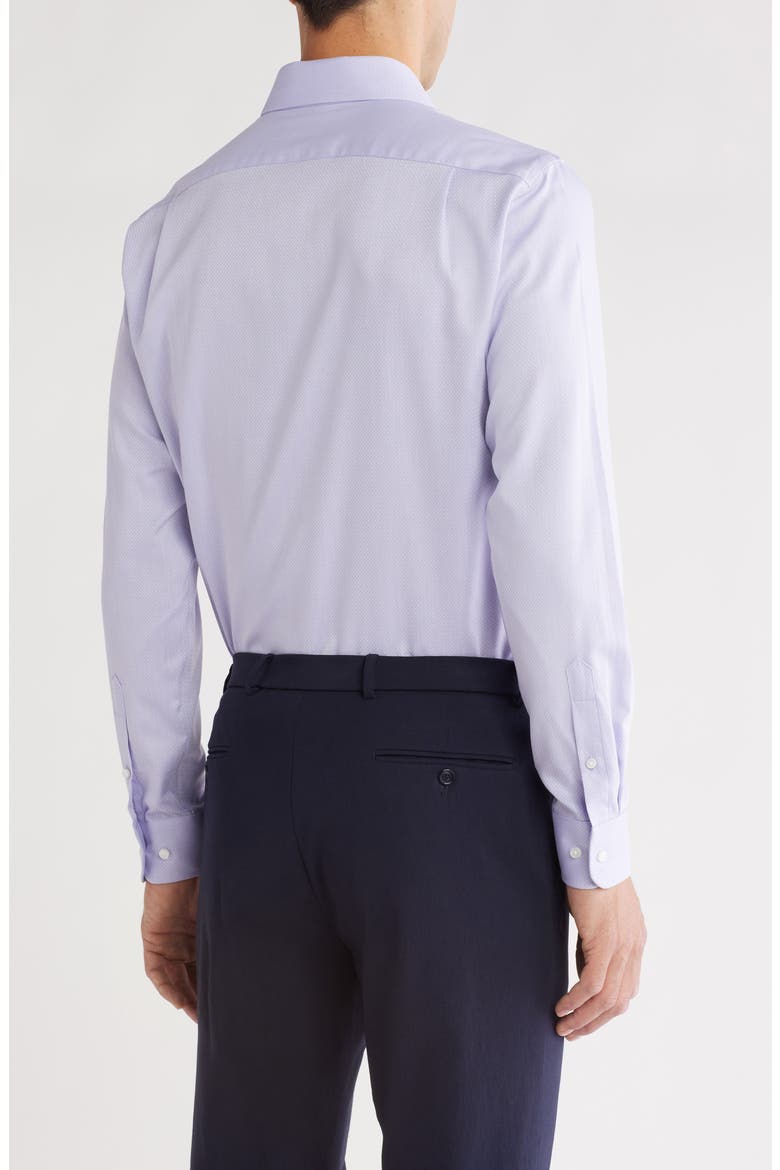 Trim Fit Non-Iron Dress Shirt, Alternate, color, PURPLE THISTLE BOBBI DOBBY