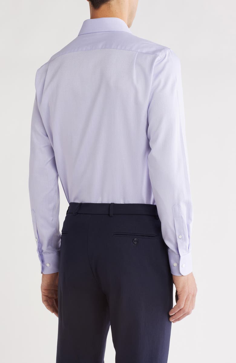 Nordstrom Trim Fit Non-Iron Dress Shirt, Alternate, color, Purple Thistle Bobbi Dobby