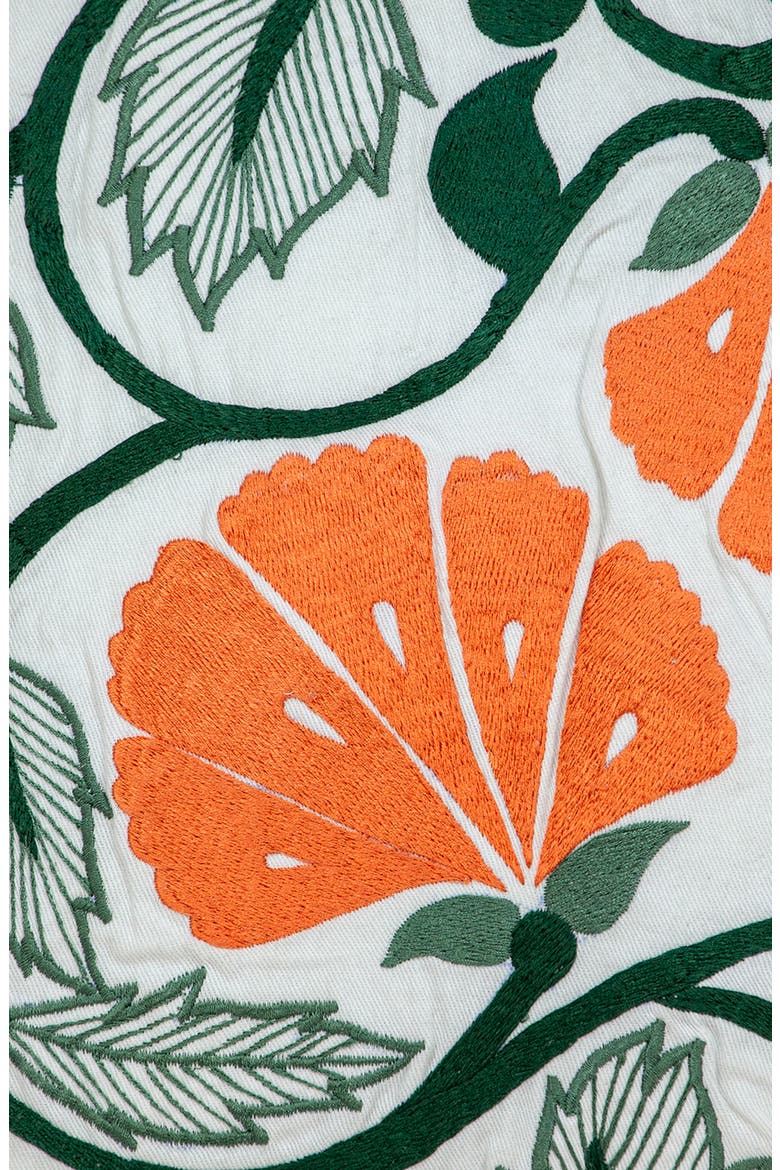 Floral Embroidered Accent Pillow, Alternate, color, WHITE