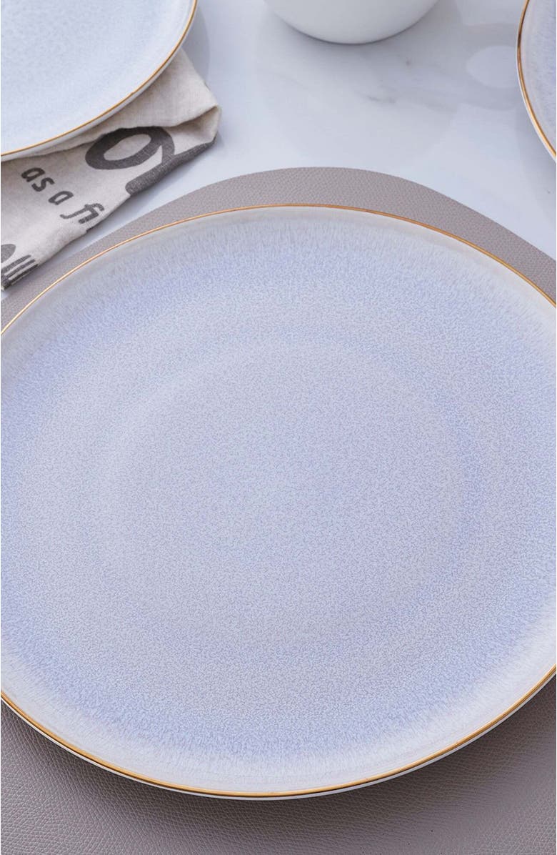 Stone Lain Josephine Porcelain 4-Piece Dinner Plate Set, Alternate, color, Lavender
