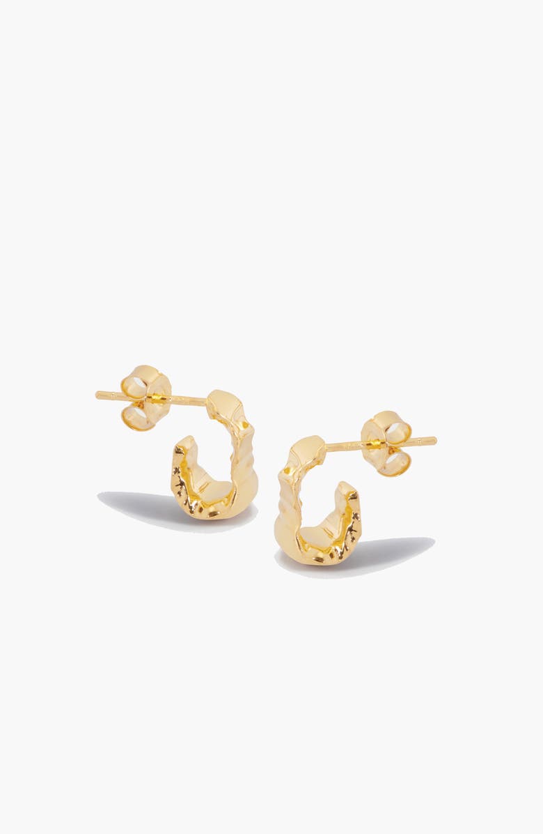 YOJ Boro Mini Hoop Earrings  in Gold, Main, color, Gold