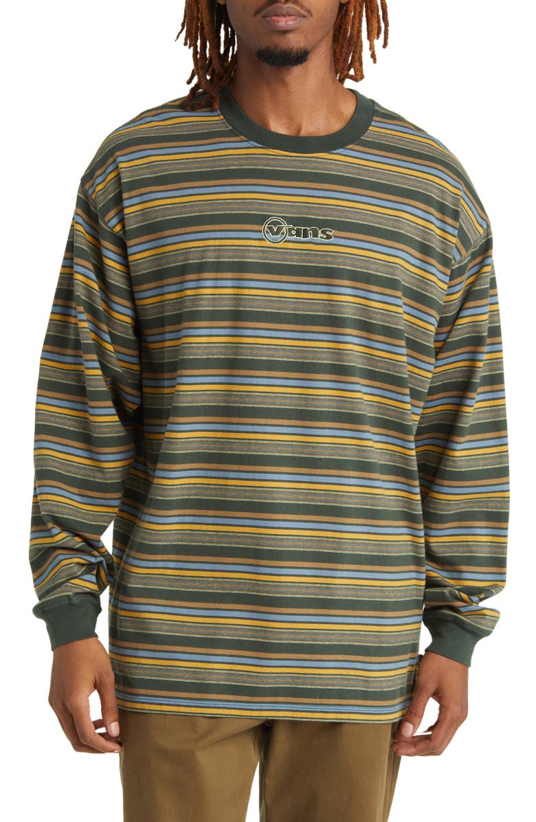Vans Barwood Stripe Long Sleeve T-Shirt, Main, color,