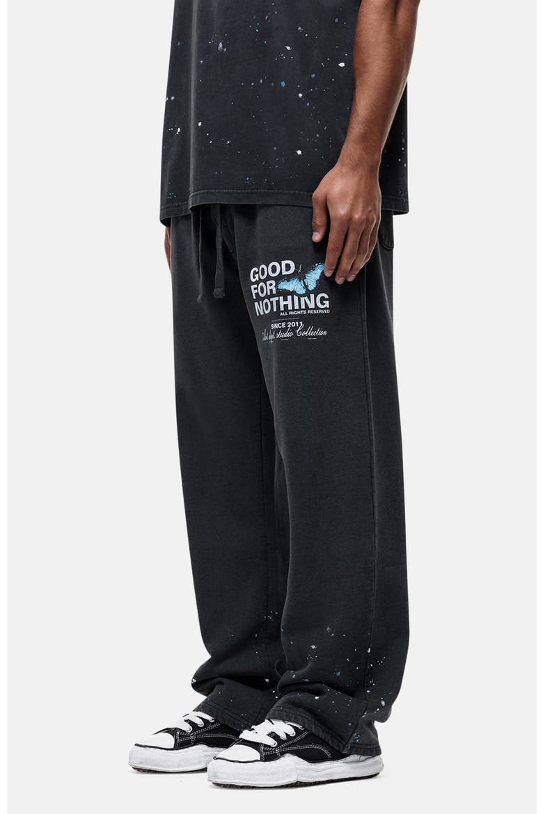 Studio Paint Butterfly Baggy Jogger, Alternate, color, Black
