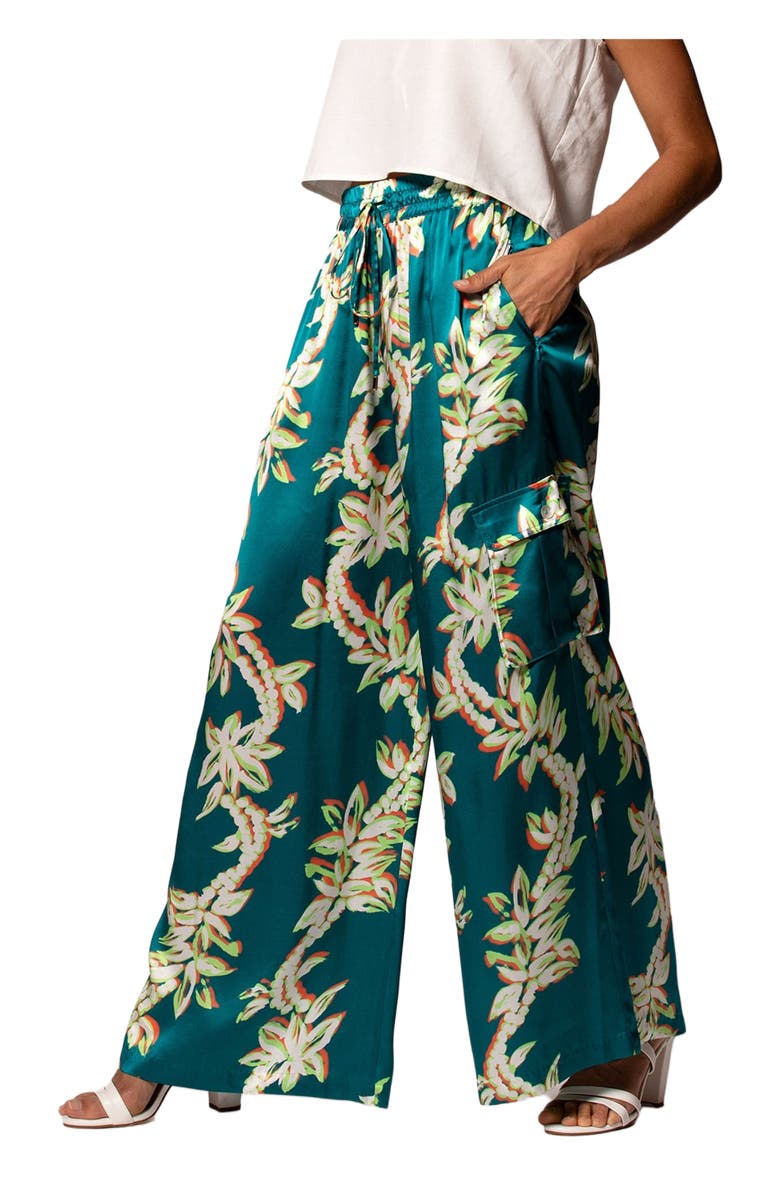 Tori Richard Lei of the Land Nikita Pant, Alternate, color, Deep Sea