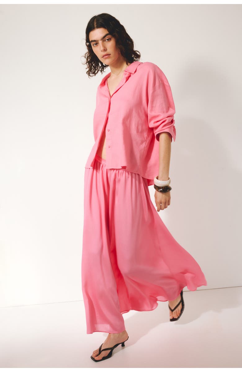 H&M Loose-fit skirt, Alternate, color, Bright Pink