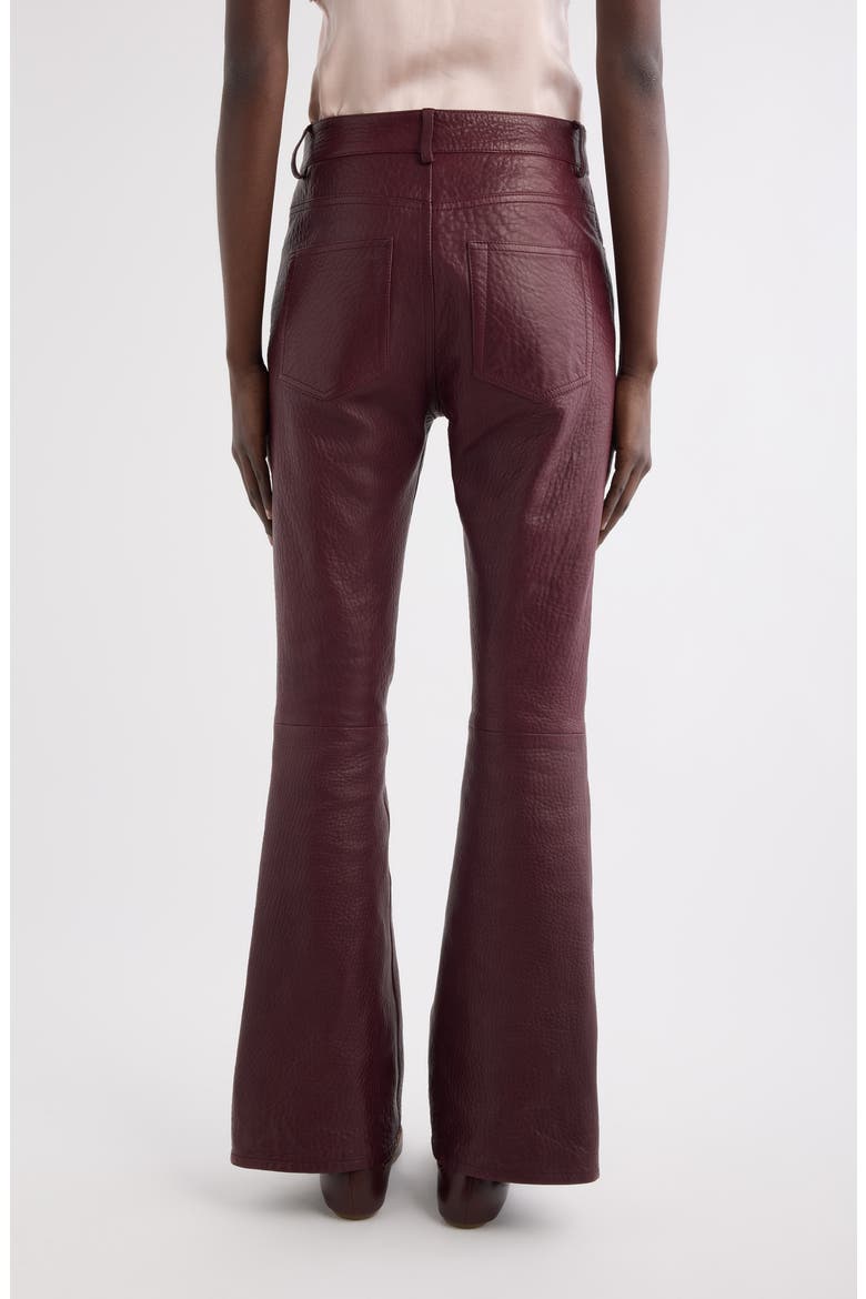 Lambskin Leather Flare Leg Trousers, Alternate, color, 55Y FULL VIOLINE