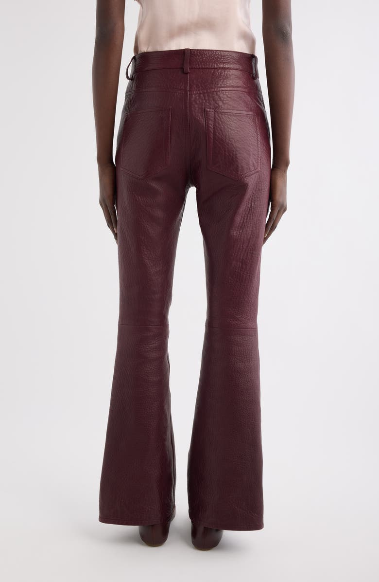 Chloé Lambskin Leather Flare Leg Trousers, Alternate, color, 55Y Full Violine
