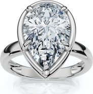 Bliss Diamond Certified 3Ct Pear Alissa Engagement Solitaire Ring 14k Gold or Pt Lab Grown