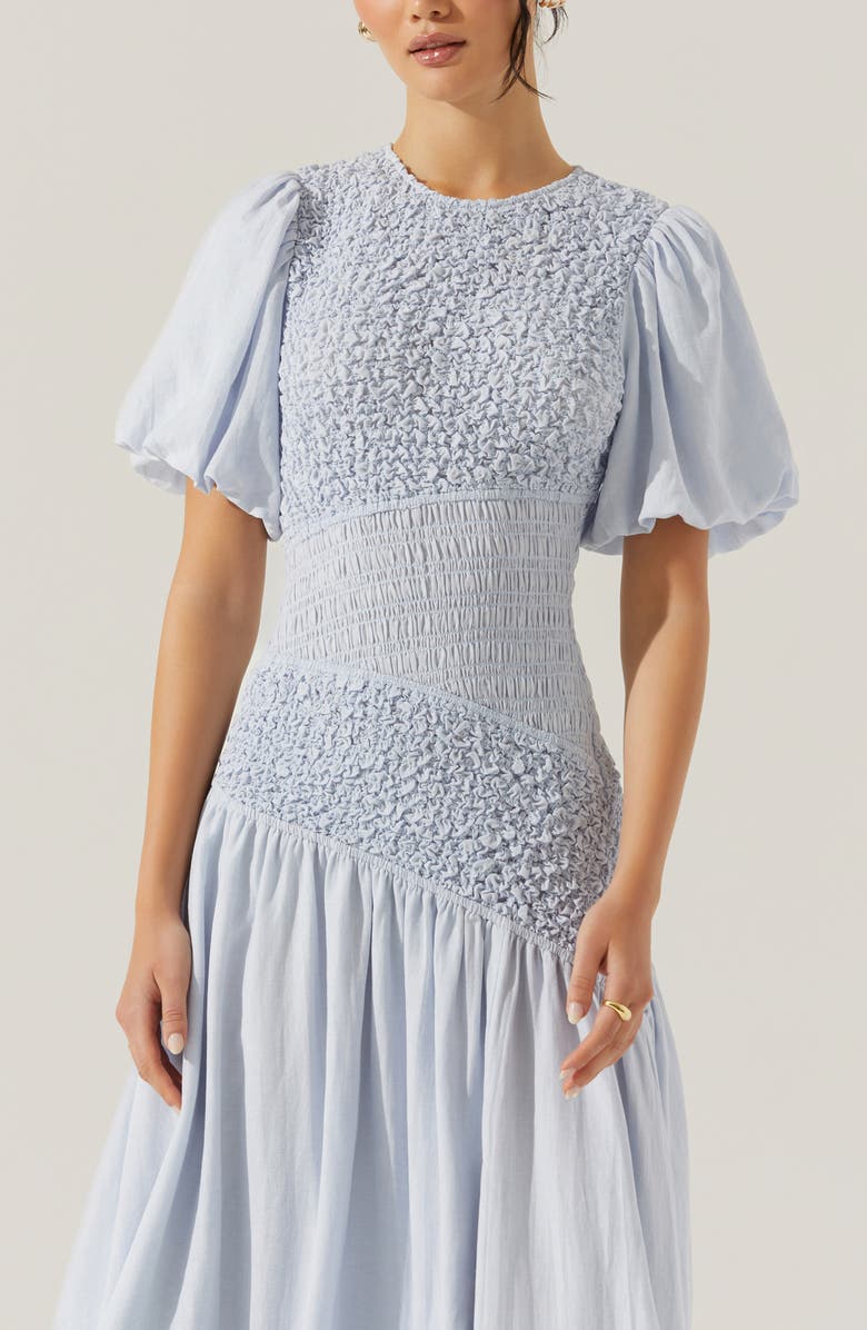 ASTR the Label Theoni Smocked Maxi Dress, Alternate, color,