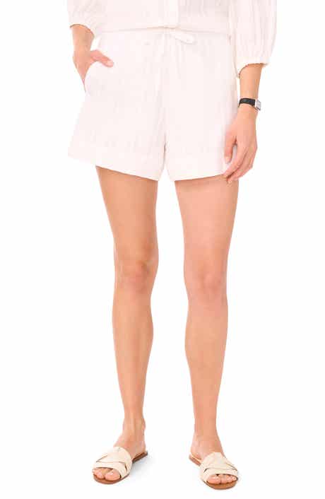 Halogen® Textured Cotton Shorts