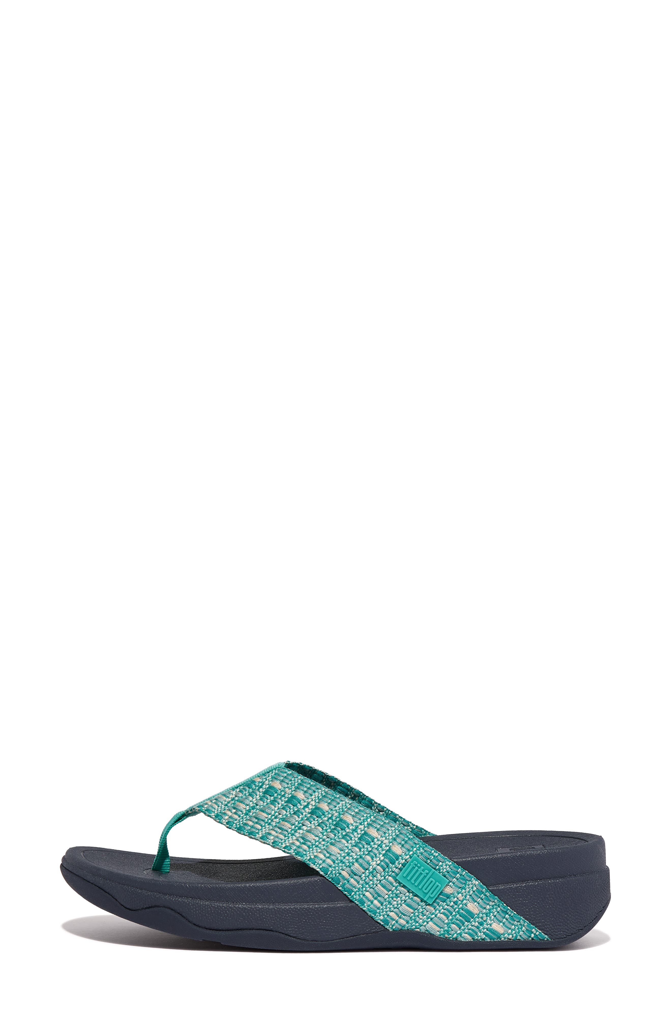 Surfa Geo Webbing Flip Flop, Alternate, color, TAHITI BLUE