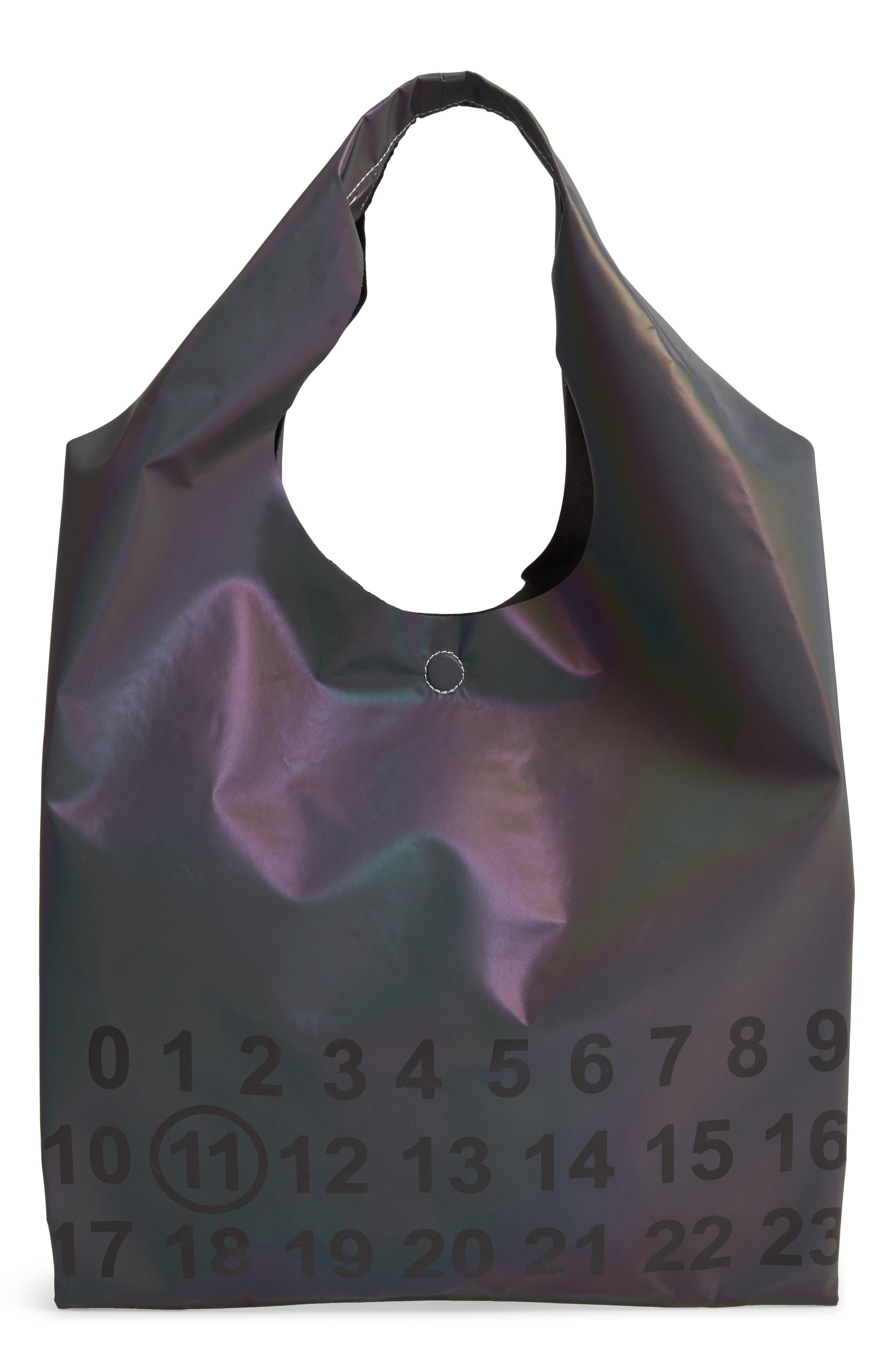 Maison Margiela Reflective Logo Tote, Main, color, 