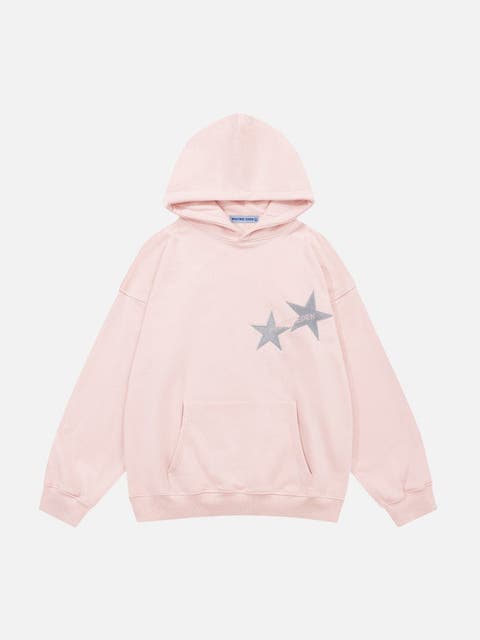 Star Color Contrast Hoodie
