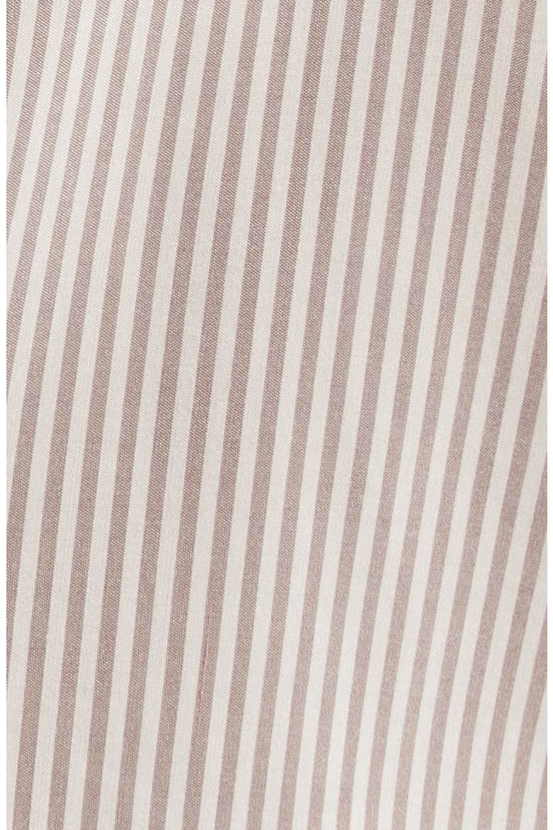 Valene Oversize Stripe Silk Button-Up Shirt, Alternate, color, IVORY/ BEIGE