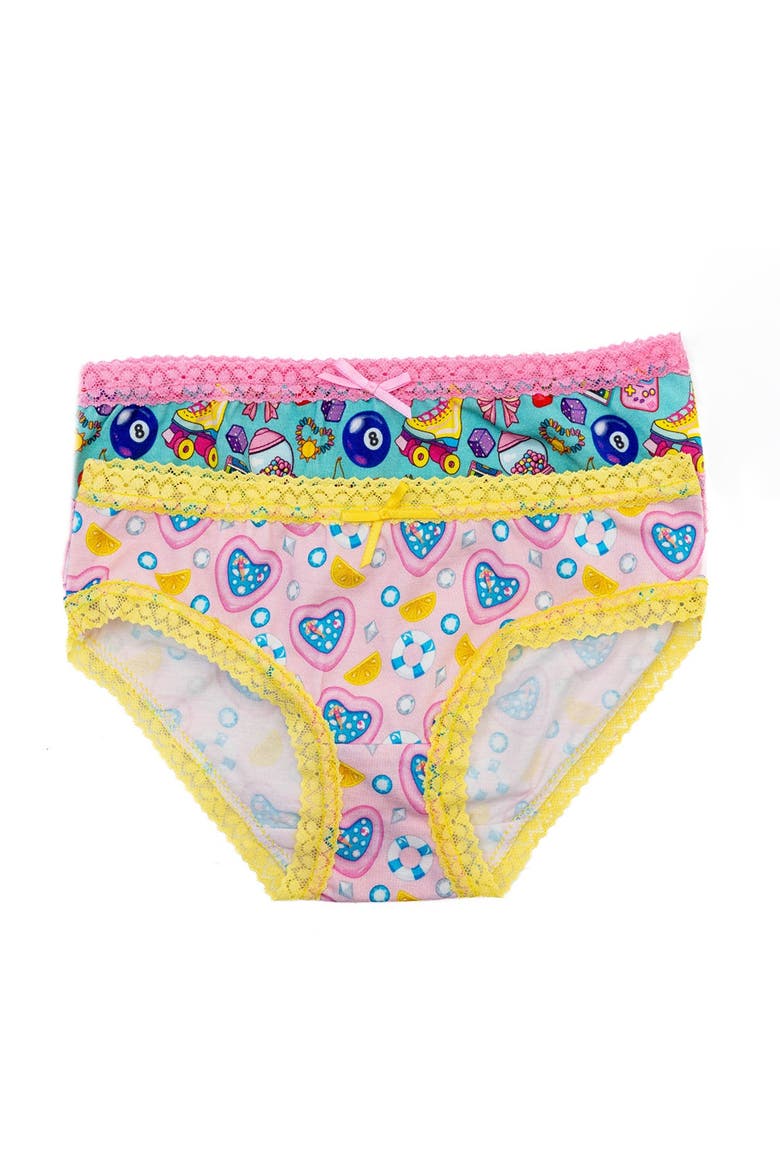 Girls'Lace Trim Underwear, Mix Tape 2 Pack - Little Kid, Big Kid, Main, color, Pink