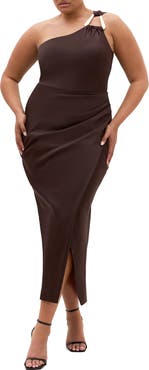 City Chic Jayne One-Shoulder Dress
