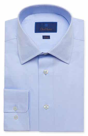 David Donahue Slim Fit Dobby Weave Dress Shirt