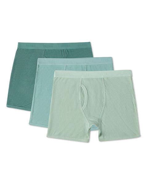 3 Pair Ribbed Modal Boxer Briefs, Solid Colors (Toddler, Little Kid & Big Kid)