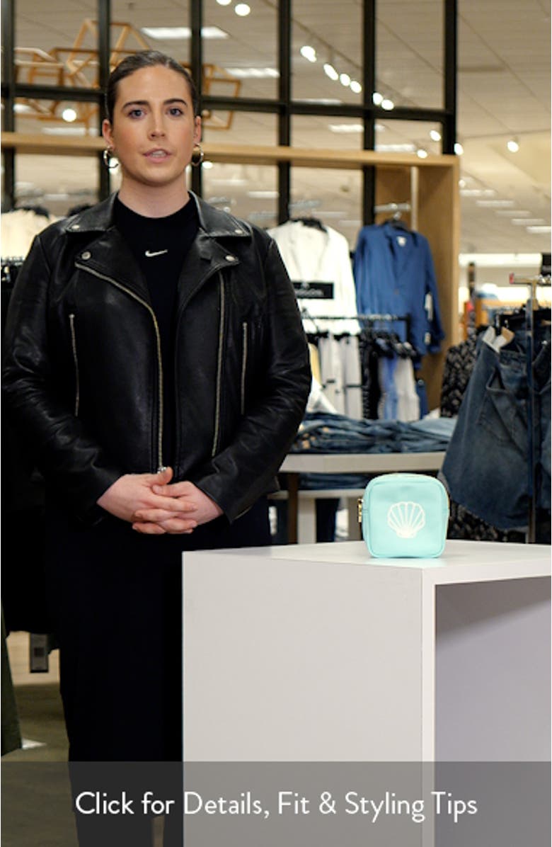 Mini Embroidered Nylon Pouch, sales video thumbnail