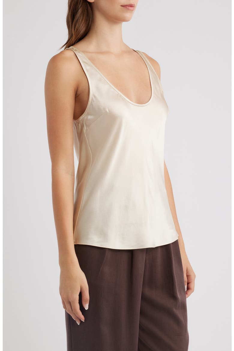 Veya Sleeveless Silk Top, Alternate, color, ALMOND