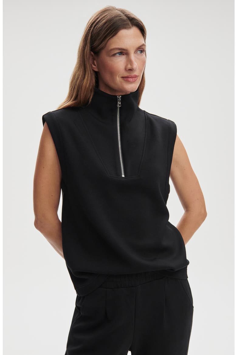 Magnolia 2.0 Sleeveless Half Zip, Alternate, color, BLACK