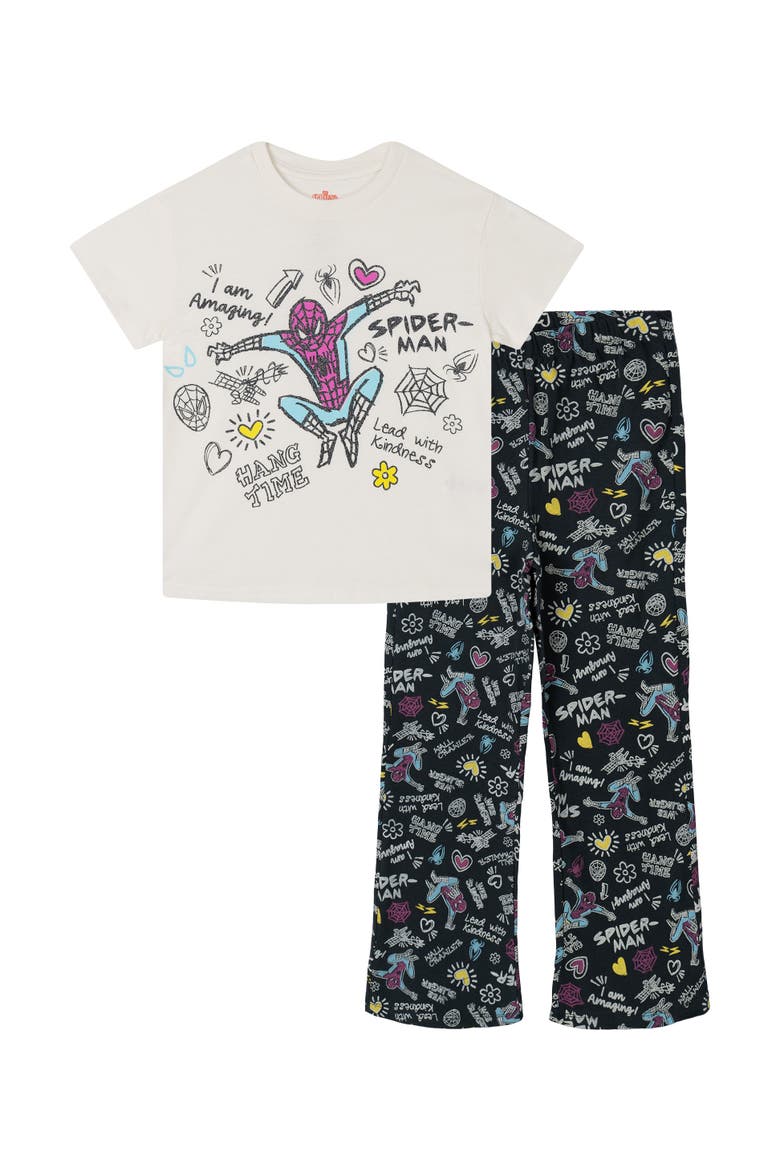 Spider-Man 2-Piece T-Shirt and Leggings Set, Main, color, Charcoal Spider Man