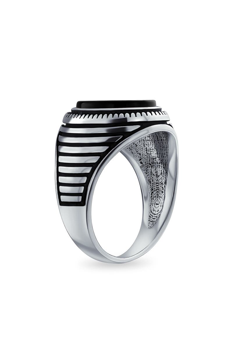 BLING JEWELRY Men's Etched Statement Ring, Alternate, color,