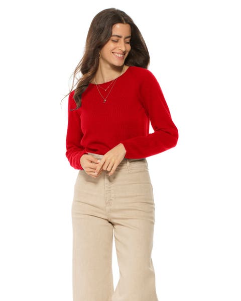 Ultralight Pure Cashmere Raglan Crewneck Sweater