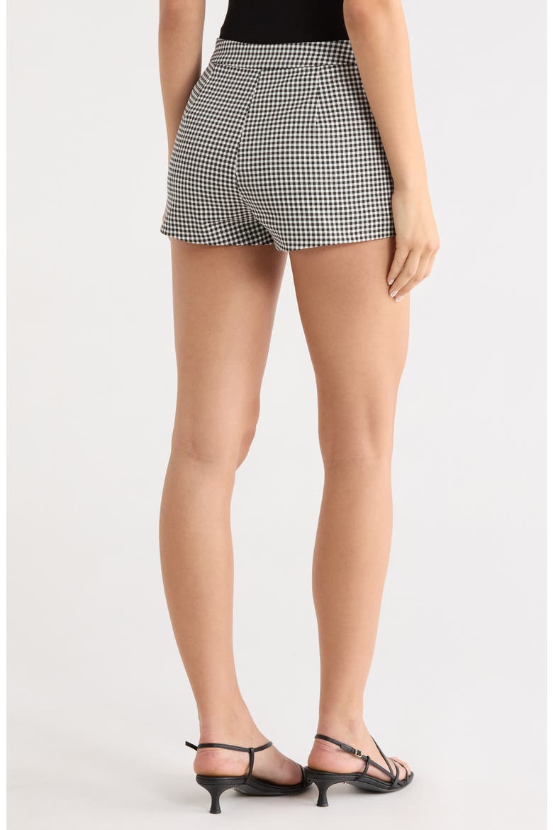 Valerie Gingham Stretch Cotton Micro Shorts, Alternate, color, BLACK GINGHAM
