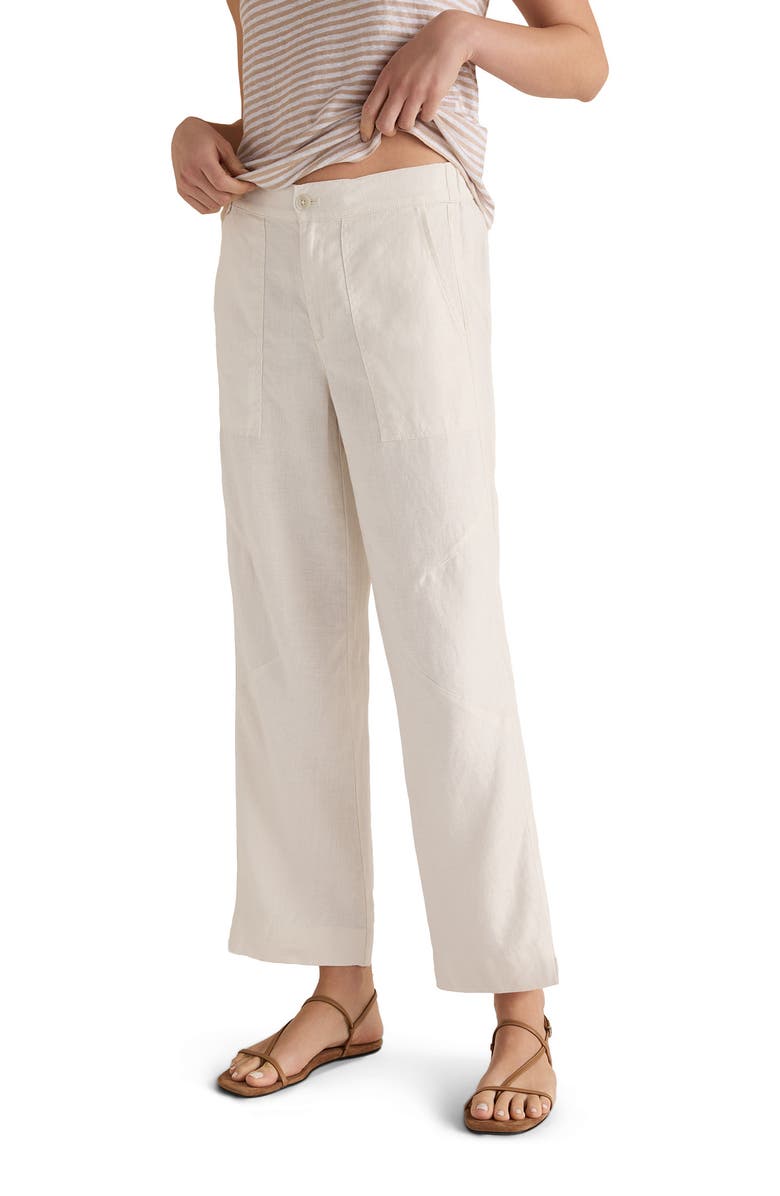 Haven Well Within Heavyweight Linen Wide Leg Pants, Main, color, Ivory