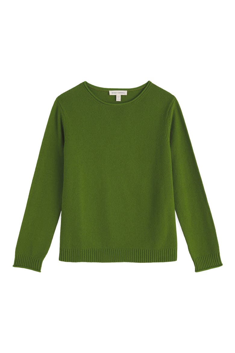 Rosefinch Crewneck Merino Wool Blend Sweater, Alternate, color, CEDAR GREEN