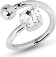 Justine Clenquet Maisie Crystal Open Ring
