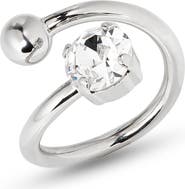 Justine Clenquet Maisie Crystal Open Ring