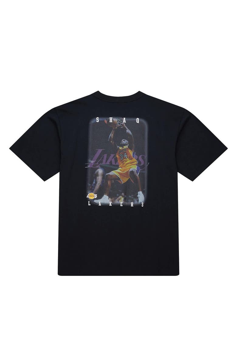 Mitchell & Ness Men's Mitchell & Ness Shaquille O'Neal Black Los Angeles Lakers Hardwood Classics NBA Legends T-Shirt, Alternate, color, Black