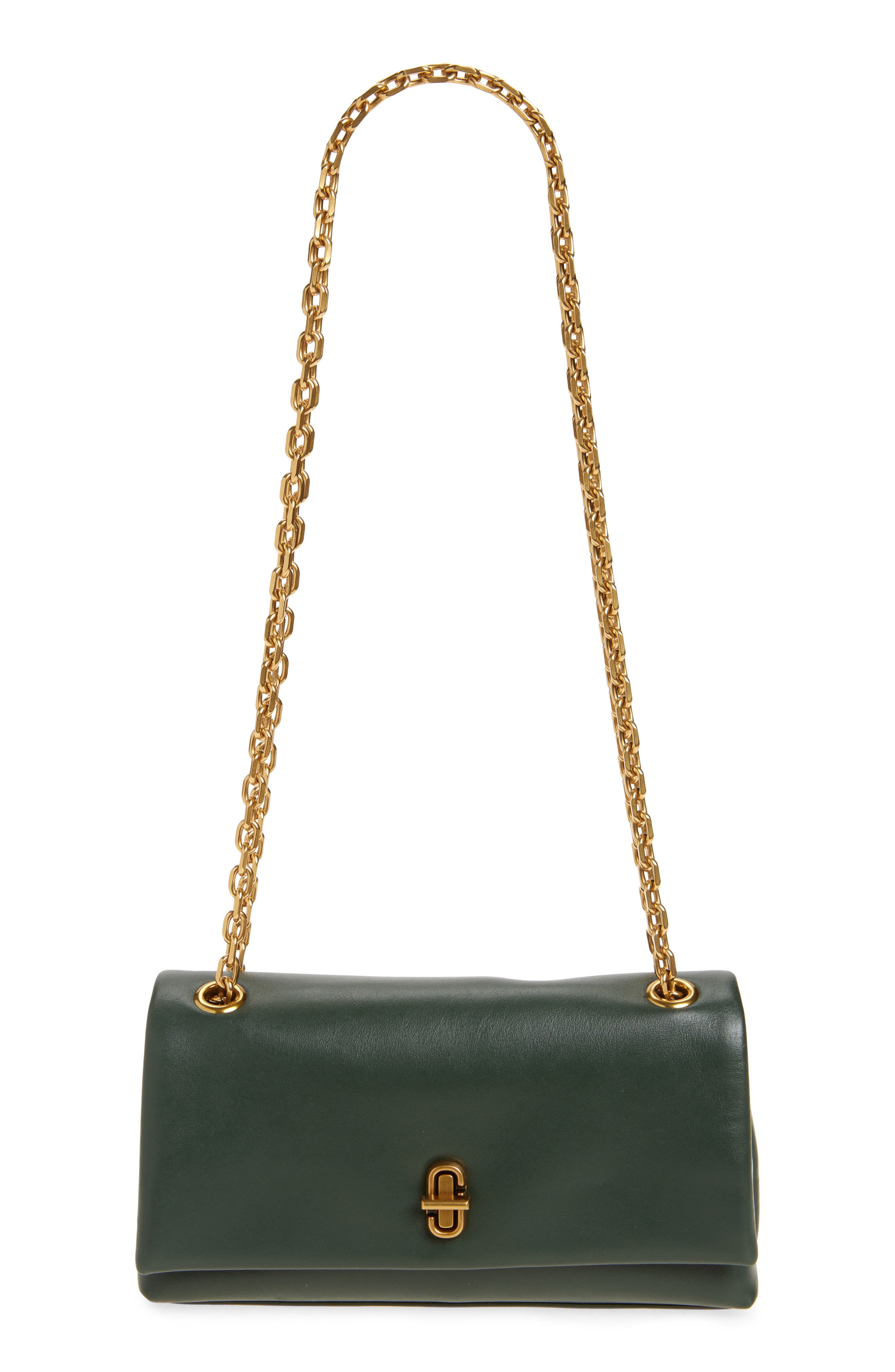 Marc Jacobs The Dual Chain Leather Wallet on a Chain in Ivy 