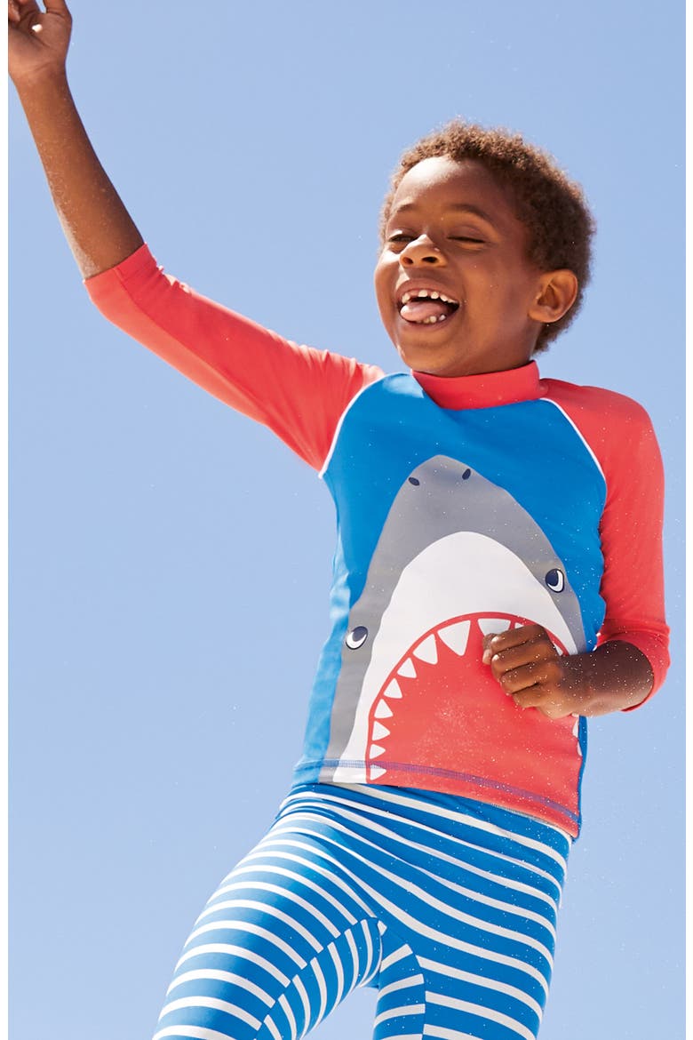 Long Sleeve Rashguard, Alternate, color, POOL BLUE SHARK