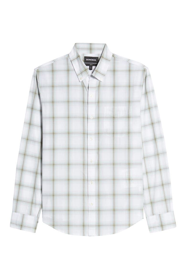 Summer Weight Slim Fit Plaid Button-Down Shirt, Alternate, color, CORVO PLAID SPIRIT LAMP