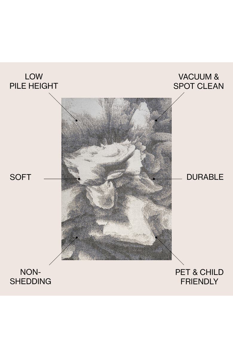 JONATHAN Y Petalo Abstract Two-Tone Modern Area Rug, Alternate, color, Gray/Cream