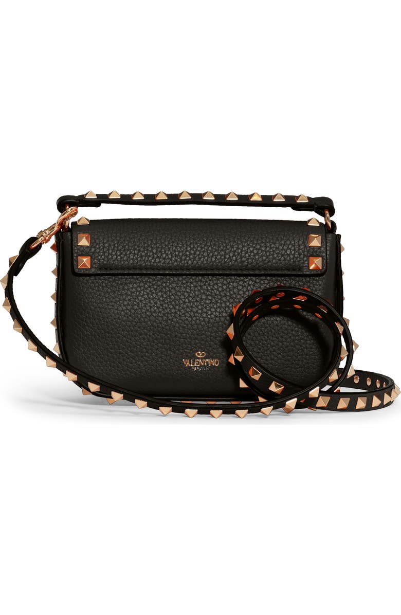 Valentino Garavani Rockstud Leather Shoulder Bag, Alternate, color,