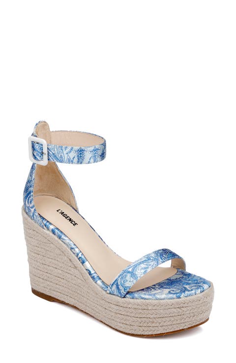Avice Ankle Strap Espadrille Platform Wedge Sandal (Women)