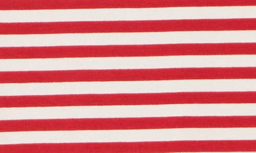 L Agence Ressi Fitted Tee In Red/white Stripe