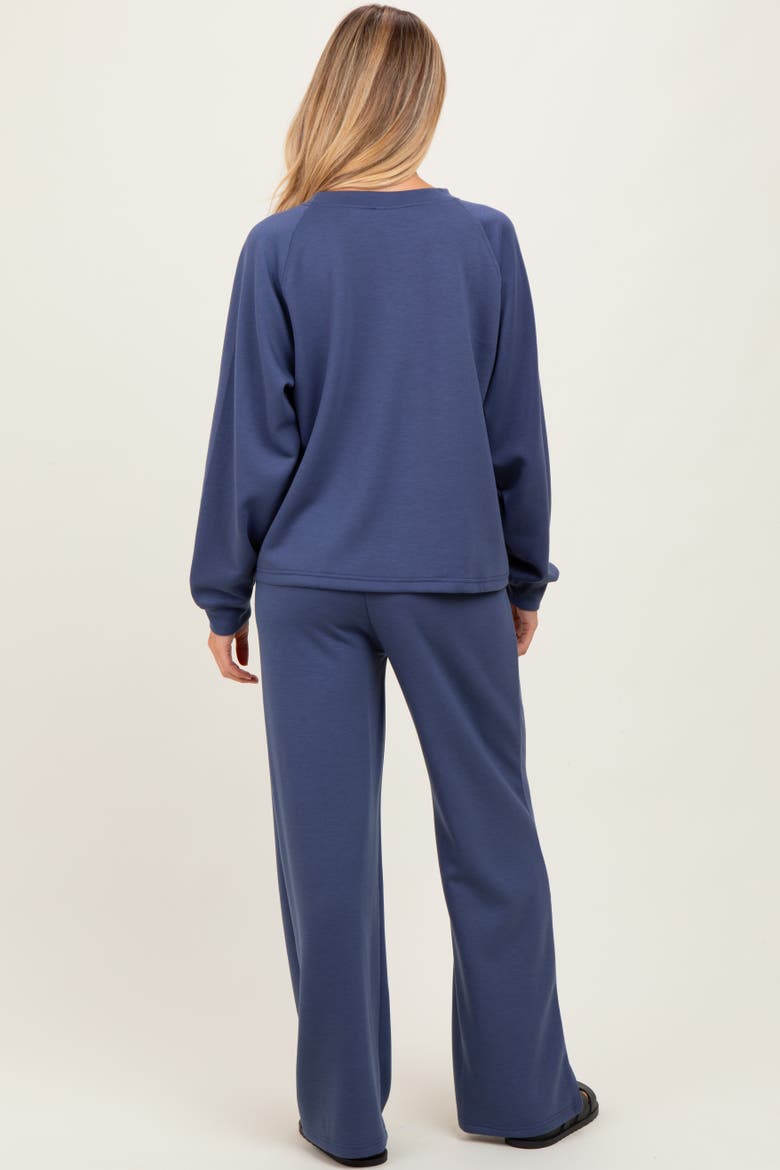 Crewneck Pullover Pant Set, Alternate, color, Blue