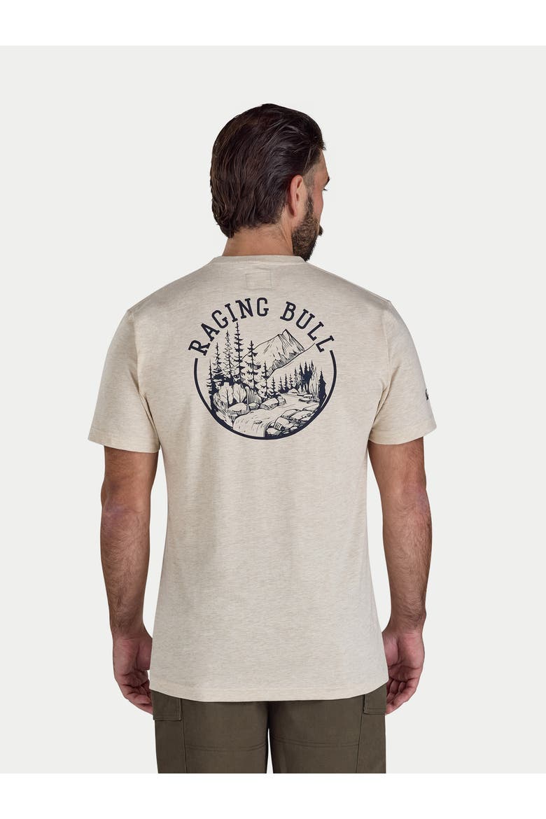 Mountains Printed T-Shirt, Alternate, color, Toast Marl
