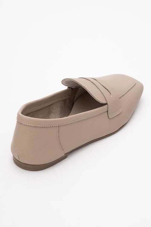 Forever & Always Shoes Morne Leather Loafers In Dark Beige Leather