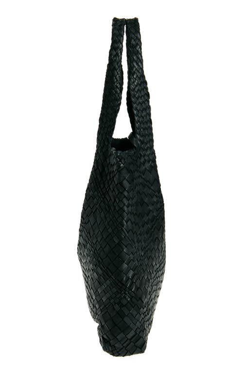 Sam Edelman Large Priya Woven Leather Tote In Black