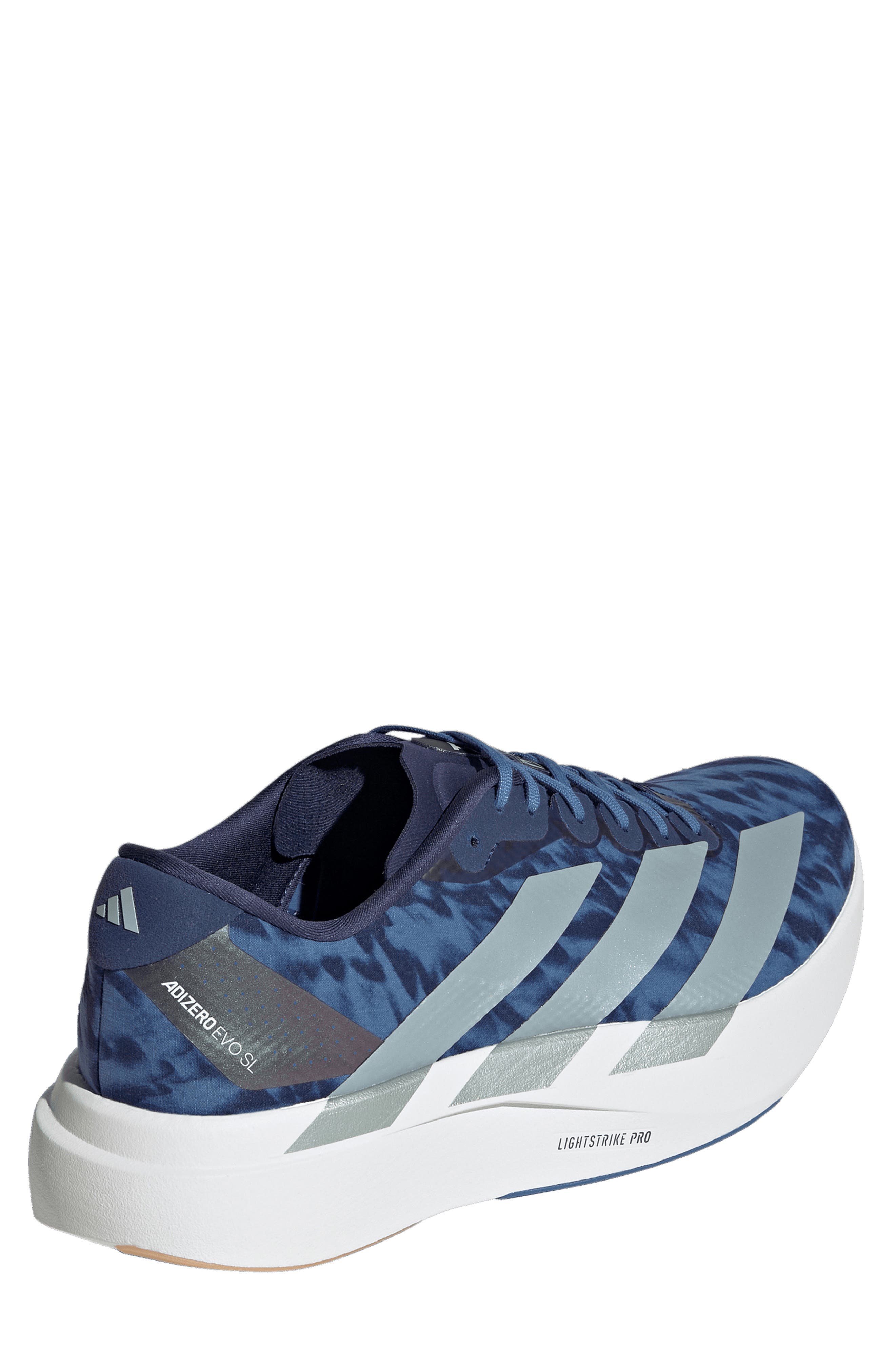 Adizero Evo SL Woven Running Shoe, Alternate, color, TECH INDIGO