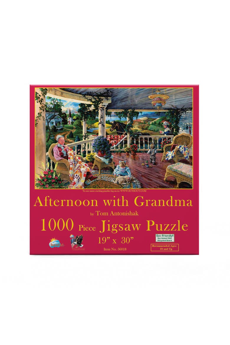 Afternoon with Grandma a 1000 piece Jigsaw Puzzle for Adults, Alternate, color, Multicolor