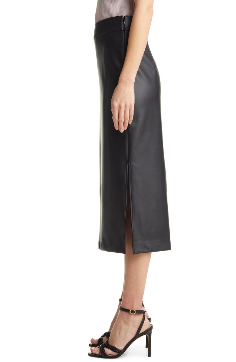 Halogen<sup>®</sup> Faux Leather Midi Skirt, Alternate, color, 