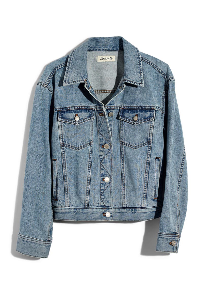 The Boxy Crop Jean Jacket, Alternate, color, FITZGERALD WASH
